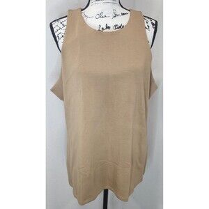 Banana Republic Soft Touch SL Scuba Cutaway Tank Size XXL NWT Afternoon Latte